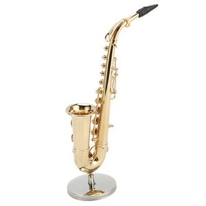 Mini Altsaxophon Ornament Dekoration Handarbeit Miniatur Saxophon mit St ADS - Bild 1 von 22