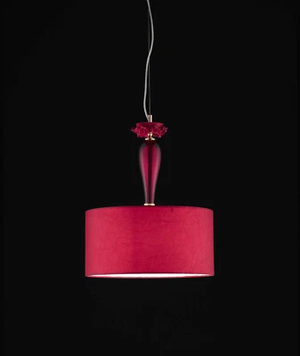 Lámpara colgante de porcelana roja de lujo M104 Swarovski Foto 1 de 3