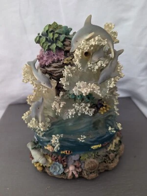 Dolphin Tabletop Waterfall Fountain/Musical - Image 1 of 4