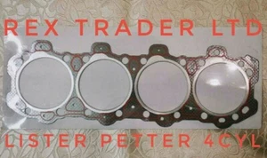 Head gasket suitable for Lister Petter LPW4, LPWS4, LPWT4, 4 cylinder bore 87mm - Picture 1 of 1
