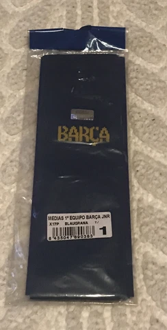 FC Barcelona Socks Medias Equipo Barca Jnr Blue 100% Acrylic NWT Cover