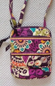Neu ohne Etikett Vera Bradley MINI HIPSTER Pflaume Crazy Umhängetasche - Bild 1 von 10