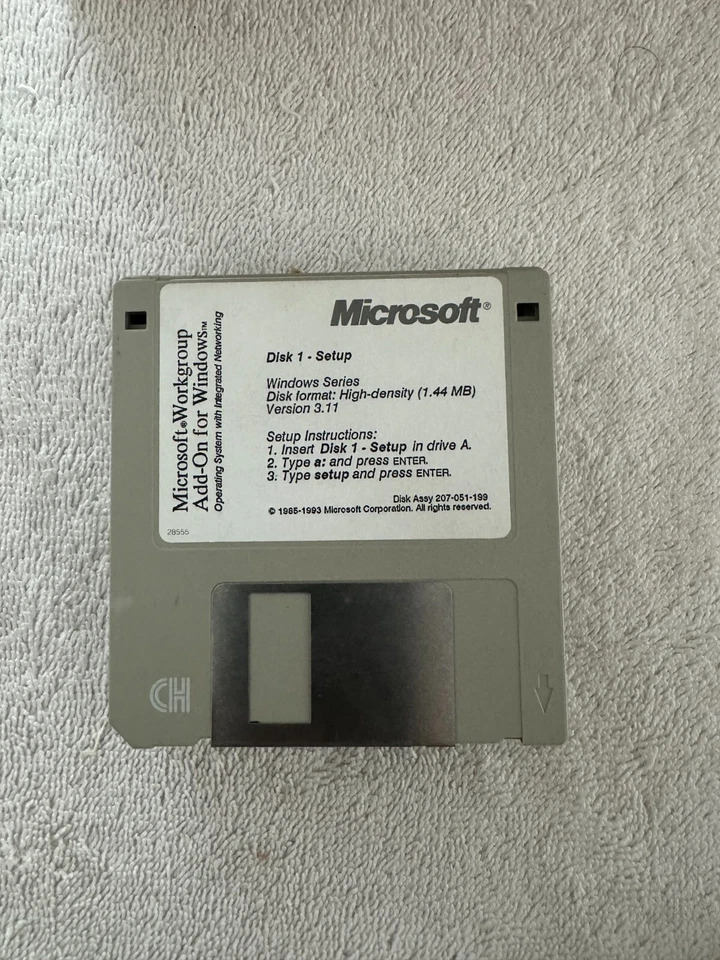 Microsoft Workgroup Add-On for Windows - 8 Floppy Disk Set!!! - Image 1 of 1