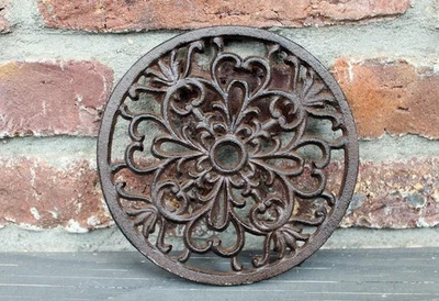 Sottobicchiere nostalgia rotondo ghisa marrone antico pentola brocca vaso... - Immagine 1 di 3