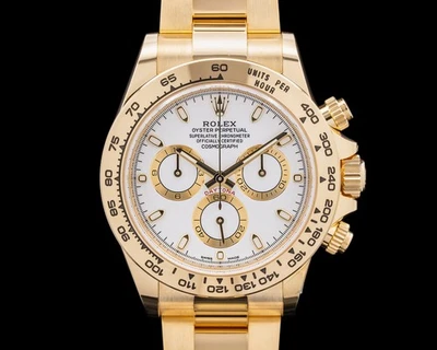 Rolex 116508 Daytona oro amarillo de 18 quilates esfera blanca Foto 1 de 4