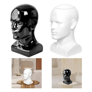 Male Mannequin Head Freestanding Hat Display Stand for Headset Bow Tie Cap - Picture 1 of 14