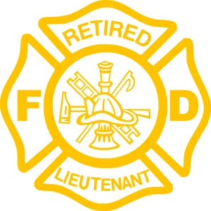 Pensionierter Leutnant Feuerwehrmann Aufkleber Vinyl Sticker Fire Dept Rescue Responder - Bild 1 von 10