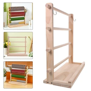  Porta rocchetto nastro in legno: organizer porta filati - ripiano espositore bobina filo per - Foto 1 di 12