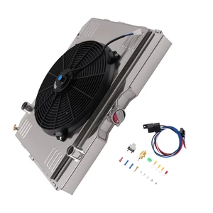 3 Row Radiator Assembly for Chevy Impala Biscayne 1959-65 1EC281 Fan Shroud Kit - Bild 1 von 16