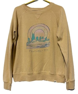 Nashville TN Skyline Rainbow Blue 84 Pullover Sweatshirt Gelb Größe S - Bild 1 von 12