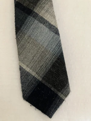 Corbata de cuello Wembley a cuadros mezcla de lana para hombre 3,25x57 Foto 1 de 4