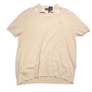 $ 125 Polo Ralph Lauren komplett cremefarben strukturierter Pullover Poloshirt Herren Größe XL - Bild 1 von 9