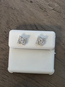 Moissanite Earrings. 42ct Sterling Silver Basel - Picture 1 of 4