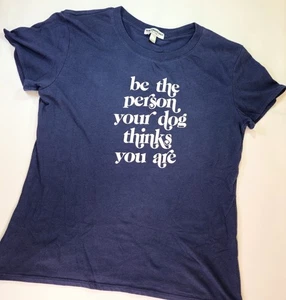 T-shirt cane persona blu navy taglia - Foto 1 di 4
