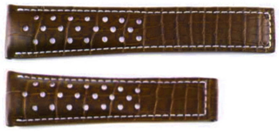 Pulseira de relógio de substituição TAG Heuer 22 mm entrada couro marrom Silverstone FC6259 - Imagem 1 de 1