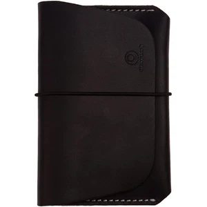 Stylish Leather Passport Holder for Couples - Vintage Black for 1 or 2 Passports - Picture 1 of 8