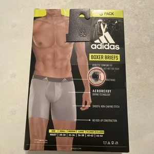 Boxer Adidas Quick-Dry Fabric Performance 3 Pk Taglia Large Nero/Grigio Uomo - Foto 1 di 5
