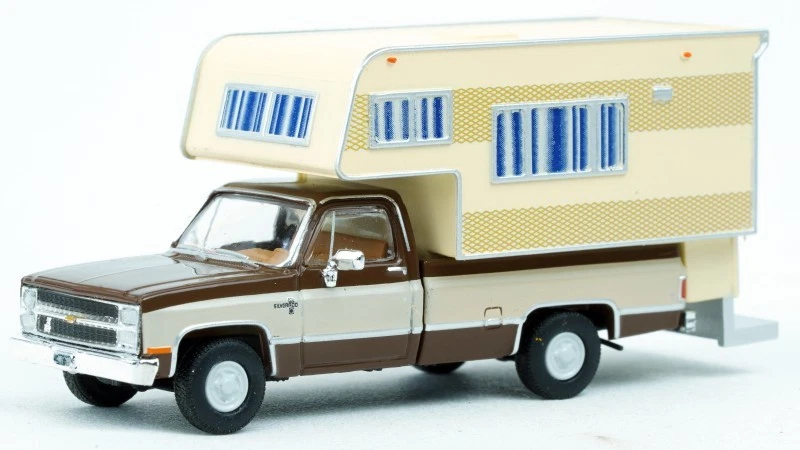 Chevrolet C20 HO 1:87 Brekina 19664-1982 con cámper - MARRÓN/BEIGE Foto 1 de 1