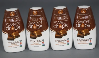 SweetLeaf Sweet Drops Stevia Edulcorante Líquido Chocolate 4 PAQUETES caducado 02/09/2027 Foto 1 de 3