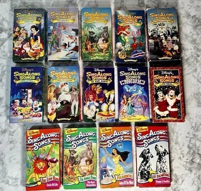 14 Lot Disney Sing Along Songs VHS 1991-96 Mix of Series. Christmas.  All Tested - Image 1 of 4