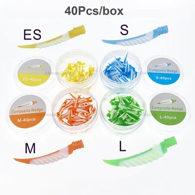 Cuñas de estratos de cuña compuesta endo dental sello cervical suave matriz de diastema Foto 1 de 4