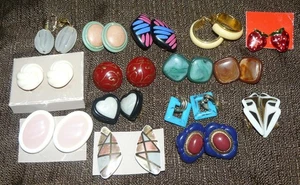 Konvolut 15 Paar Vintage Avon Ohrclips Modeschmuck 80er 90er Jahre - Bild 1 von 4