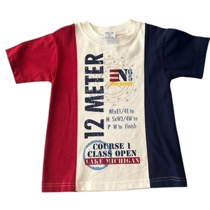 Vtg 90s OshKosh B'gosh Boys' 12 Meter Nautical Graphic T Size 4 Made in USA - Picture 1 of 7