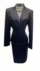 Tahari ASL Skirt Suit Size 10 Fits Like 8 Two Piece Set 32X22 Power Suit Pockets - Picture 1 of 23