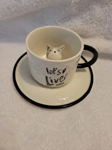 Cat Inside Ceramic Coffee & Tea Mug Set  - Picture 1 of 5