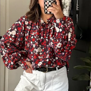 Equipment Cornelia Seidenhemd mit Blumenmuster. Größe XL - Bild 1 von 13