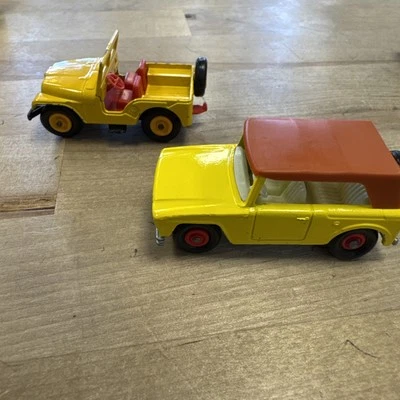 OLD VINTAGE LESNEY MATCHBOX # 18 FIELD CAR. #72 Lesley Jeep.  2 Car Set - Image 1 of 4