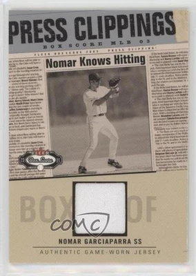 2003 Fleer Box Score Press Clippings Jerseys Nomar Garciaparra #NG-PC - Image 1 of 2