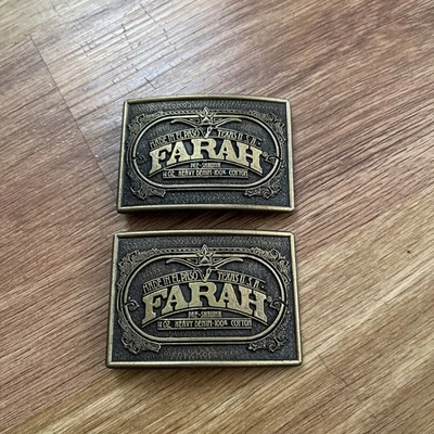 Jeans Farah Denim Pesados Marca Hechos en El Paso Texas EE. UU. Promo Hebilla de Cinturón Foto 1 de 4