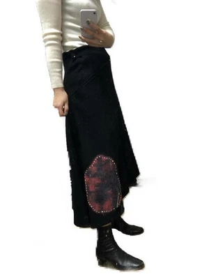 FALDA LARGA DE LANA USADA YOHJI YAMAMOTO / 14-15AW ACEPTABLE Foto 1 de 4