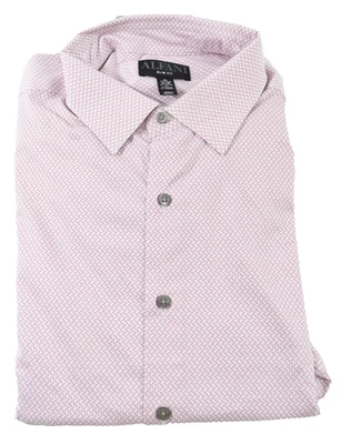 Alfani Men Shirt New XL 17-17.5 36/37 Pink Design Button Up Slim Fit Long Sleeve - Image 1 of 4