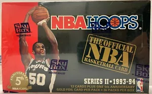 1993/94 SKYBOX HOOPS NBA BASKETBALL SERIES 2 HOBBY BOX CHRIS WEBBER RC NEW - Picture 1 of 6
