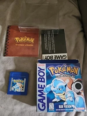 Pokemon Blue Version (Game Boy, 1998) Game in Box. - Image 1 of 4