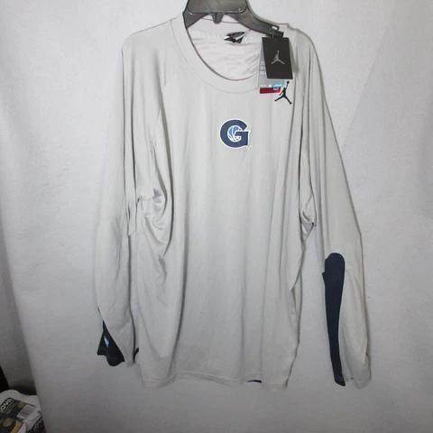 Georgetown Hoyas Shirt Adult Extra Large Gray Nike Drifit Jumpman Pullover Cover