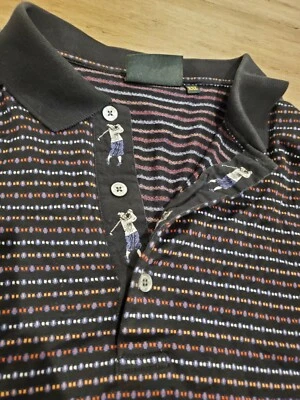 Colección Bobby Jones HECHO EN ITALIA Golf Polo Rugby XXL Camisa Retro Geométrica Foto 1 de 4