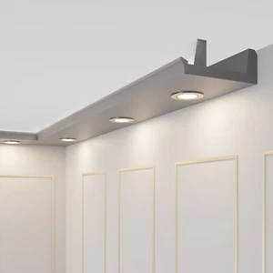 6 Meter LED Licht Bebauung Stuckleiste für indirekte Beleuchtung XPS OL-46 - Bild 1 von 3