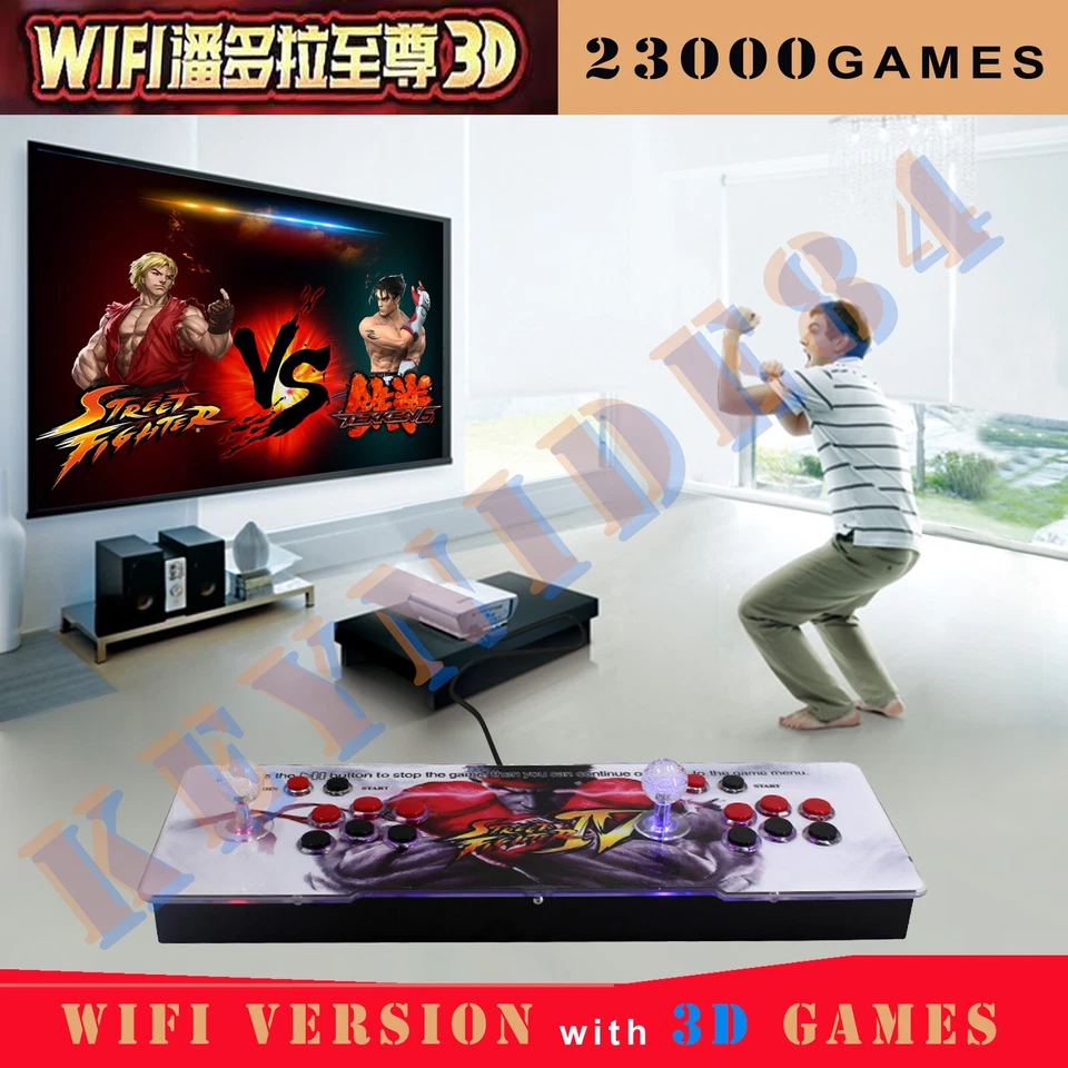 Arcade Classics 3D WiFi Dual Joystick Fighting Games Pandora's Box 23000 Games