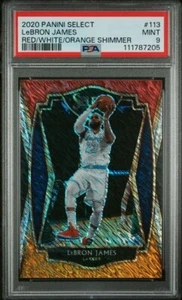LeBron James - 2020-21 Panini Select Premier Level #113 Red White Orange Shimmer - Bild 1 von 2