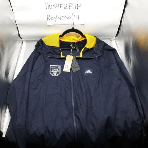 adidas Navy Austin FC Primeblue Full-Zip Jacket mens nwt size XL Cover