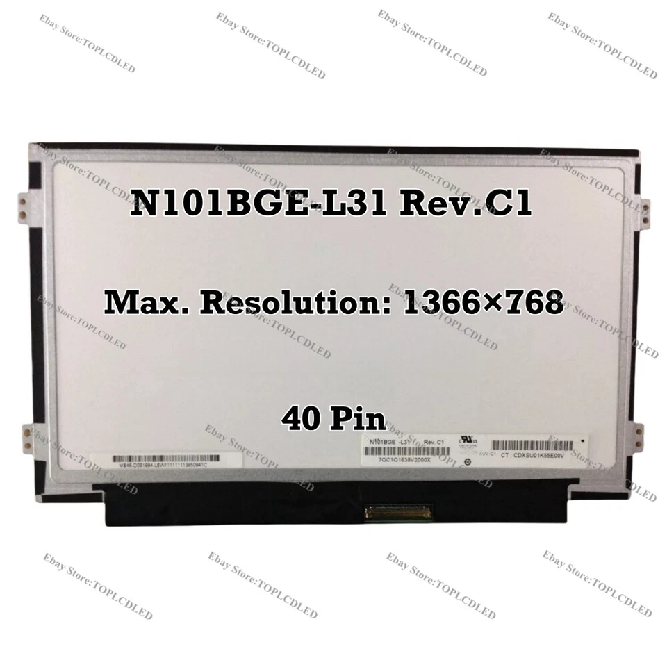 N101BGE-L31 Rev.C1 10.1" HD 1366×768 LCD LED Screen For HP Pavilion 10-e Series - Image 1 of 1