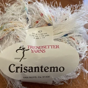 Trendsetter Yarns CRISANTEMO #01 White Confetti 1.75oz 55yds - Picture 1 of 3