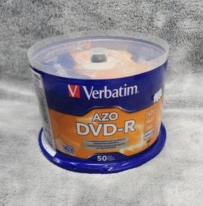 Verbatim DVD-R Blank Discs AZO Dye 4.7GB 16X Recordable Disc 50 Pack Spindle - Picture 1 of 1