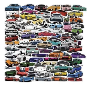 Cartoon 10 Stück Aufkleber Oldtimer Sportwagen Styling Graffiti wasserdicht HEISSE Räder - Bild 1 von 4