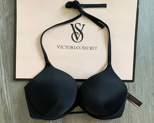 36DD Victoria Secret Push-up-Bikinioberteil Bombshell Add-2-Cups schwarz Schwimmen NEU - Bild 1 von 2