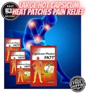 15 LARGE HOT Capsicum Heat Patches Pain Relief FREE POST 12x18cm Body Ache - Picture 1 of 7