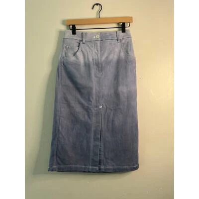 Tibi Mujer Azul Ombré Denim Midi Falda Talla 27 Foto 1 de 4